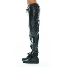 Load image into Gallery viewer, FAUX LEATHER JOGGER IN BLACK
