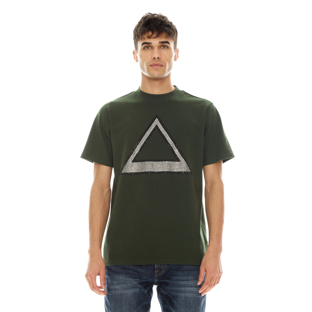 TRIANGLE LOGO TEE IN BLACK FOREST