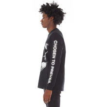 Load image into Gallery viewer, LONG SLEEVE NOVELTY TEE &quot;DOVE&quot; IN BLACK
