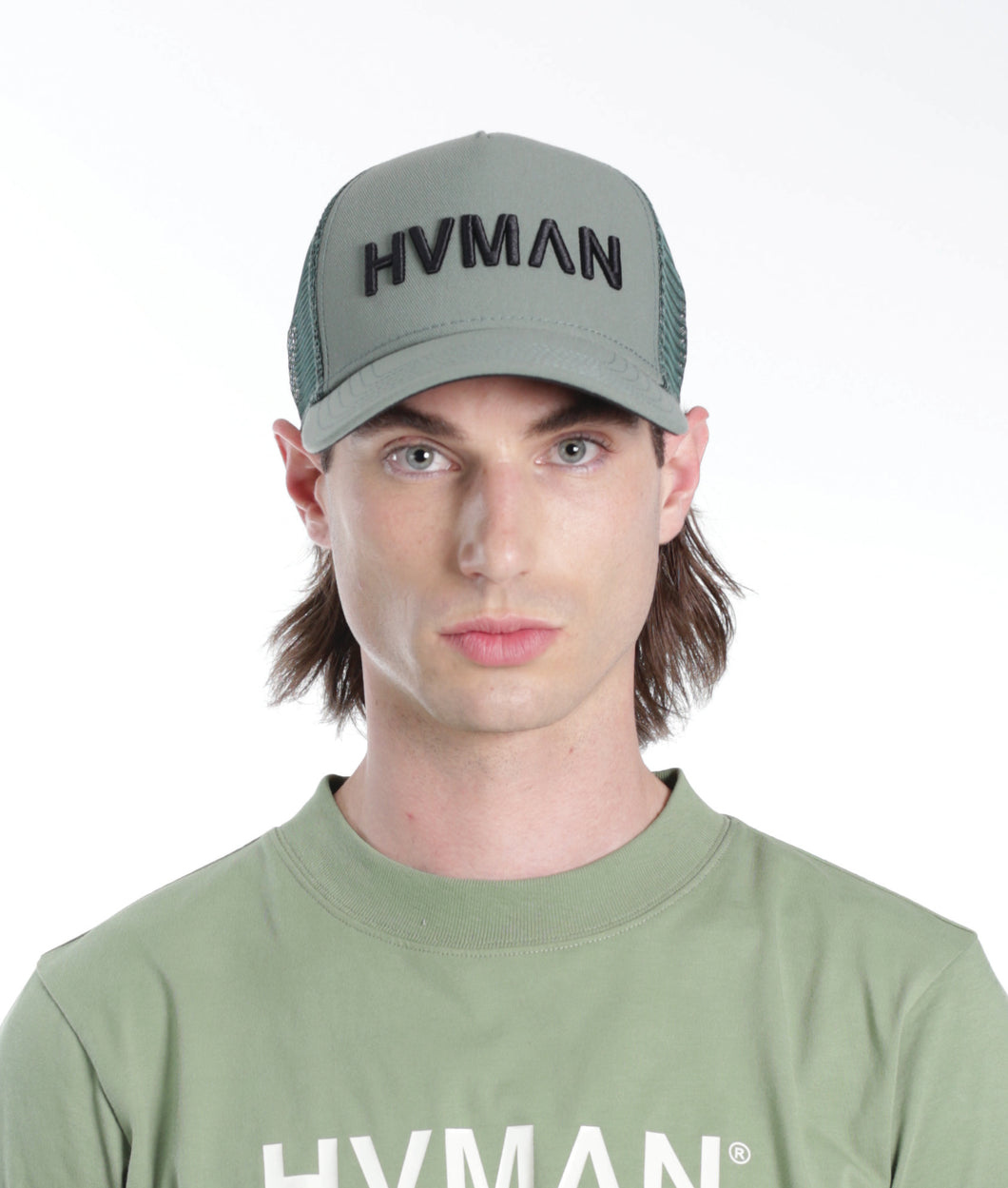 HVMAN MESH TRUCKER CAP IN ASPEN