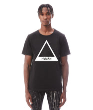 Load image into Gallery viewer, TRIANGLE BASIC LOGO CREW NECK TEE IN BLACK
